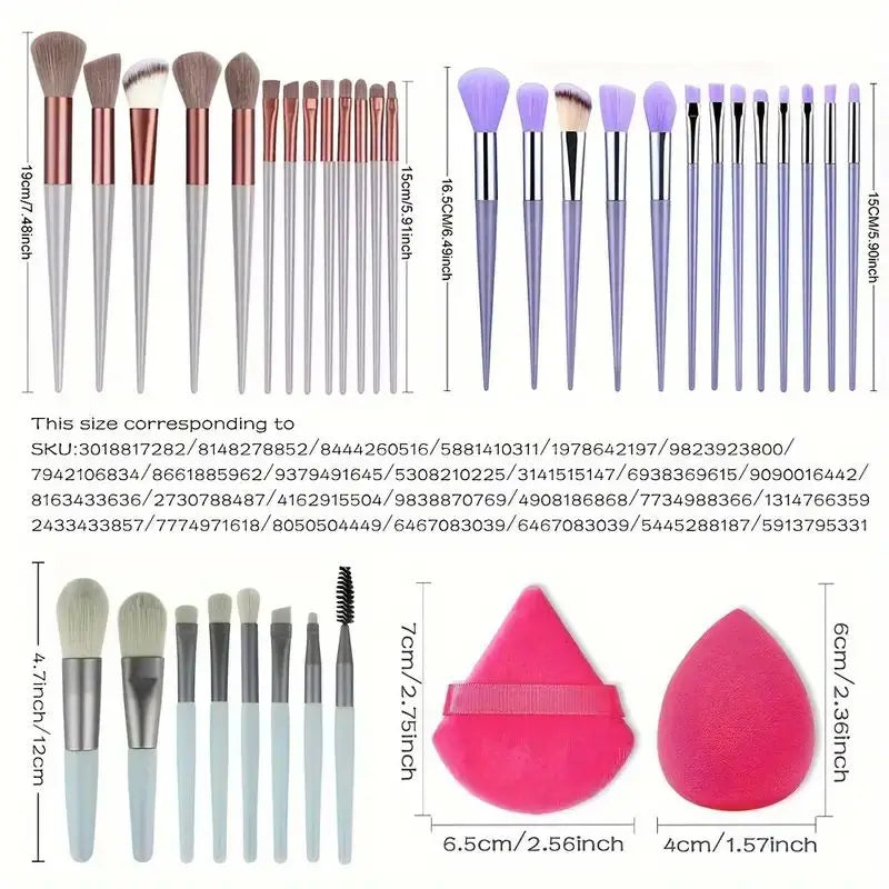 Soft & Fluffy Professional Makeup Brush Set