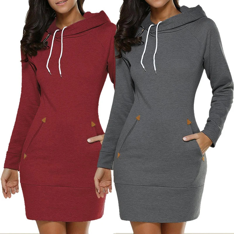 Pockets Dress Hooded Warm Sweat Shirt