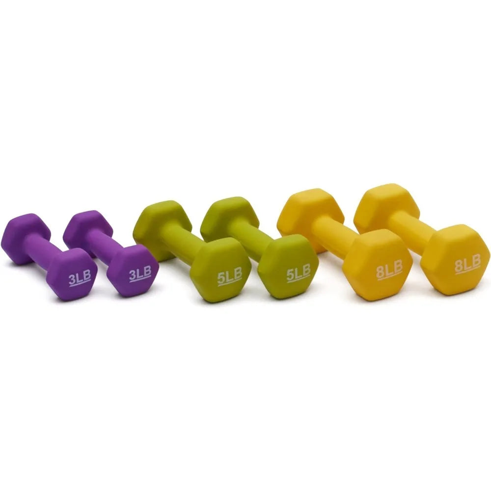 Neoprene Coated Hex Dumbbell Set