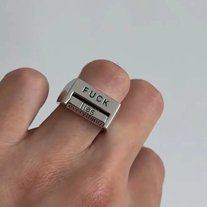 "F**k"Adjustable Ring