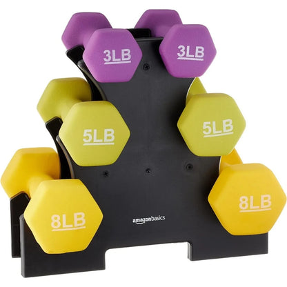 Neoprene Coated Hex Dumbbell Set